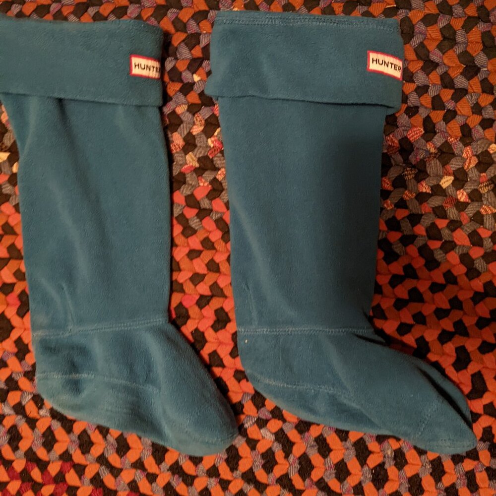 Teal Hunter boot sock inserts, fleece